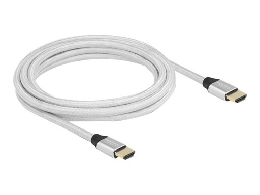 [85368] Delock Ultra High Speed - HDMI-Kabel - HDMI männlich zu HDMI männlich - 3 m - Dreifachisolierung - Silber - vergoldete Kontakte, 8K60Hz (7680 x 4320)