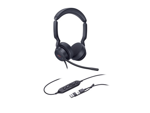 [1308186] Yealink Headset UH 44 Dual Teams USB-C/A - Headset - Lautstärkeregler