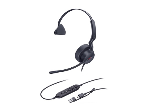 [1308188] Yealink Headset UH 44 Mono Teams USB-C/A - Headset - 20 KHz