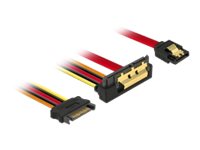 [85229] Delock SATA-Kabel - Serial ATA 150/300/600 - SATA, SATA-Stromstecker zu SATA Combo (R)