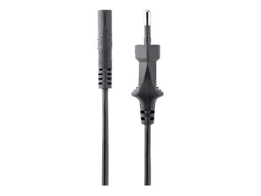 [752E-3M-POWER-LEAD] StarTech.com 3 m Laptop Stromkabel, Eurostecker auf C7 Stecker, 2.5A 250V - Stromkabel - Eurostecker (S)