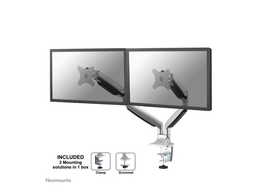 [NM-D750DSILVER] Neomounts NM-D750D - Befestigungskit - Voll beweglich - für 2 LCD-Displays - Silber - Bildschirmgröße: 25.4-81.3 cm (10"-32")