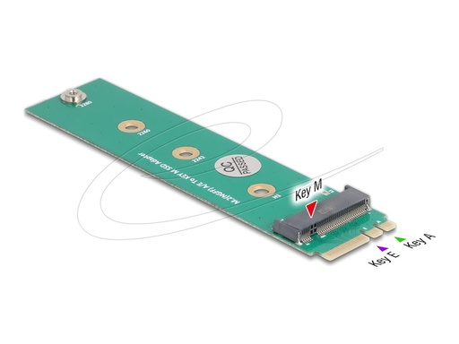 [64343] Delock Schnittstellenadapter - M.2 Key A+E männlich zu M.2 Key M Slot - M.2 - M.2 NVMe Card / PCIe (NVMe)