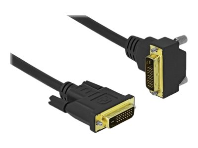 [85894] Delock DVI-Kabel - Dual Link - DVI-D (M) gewinkelt zu DVI-D (M)