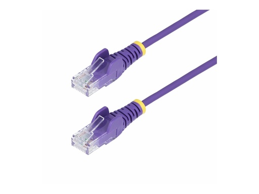 [N6PAT250CMPLS] StarTech.com 2.5m Purple Slim CAT6 Ethernet Cable, Snagless, 28AWG, LSZH - Patch-Kabel - RJ-45 (M)