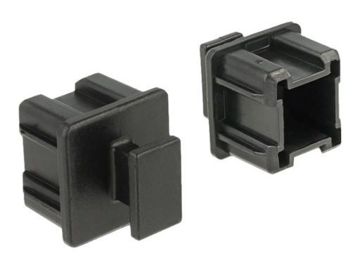 [64012] Delock Dust Cover for Mini SAS HD SFF 8644 female with grip - Anschlussabdeckung - Schwarz (Packung mit 10)