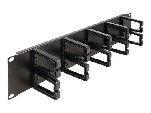 [66917] Delock Verlegetafel für Rack-Kabelmanagement - mit 10 Kunststoffhaken - Schwarz - 2U - 48.3 cm (19")