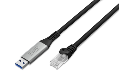 [AK-300600-100-S] DIGITUS USB-A - RJ45 Ethernet Kabel, 1Gbit/s, 10m