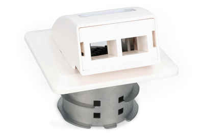[DN-93201] DIGITUS FTTH Glasfaser Unterputz-Wandanschlussdose, für SC/LC-Adapter