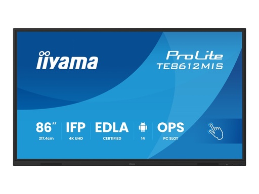 [TE8612MIS-B4AG] Iiyama ProLite TE8612MIS-B4AG - 218 cm (86") Diagonalklasse (217.4 cm (85.6")