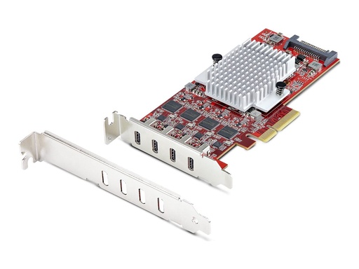 [P10Q4C-USB-CARD-LP] StarTech.com 4-Port USB Type-C PCIe Card, USB-C 10Gb, 4x Controllers, TAA