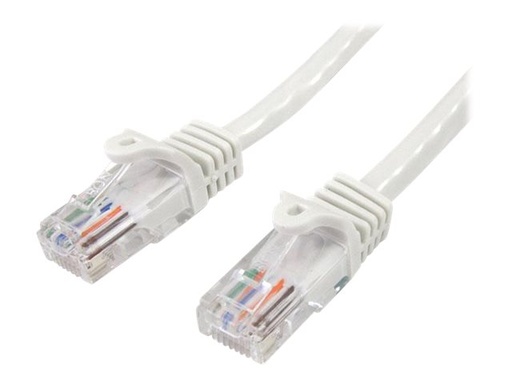 [45PAT1MWH] StarTech.com 1m Cat5e RJ45 UTP Netzwerkkabel Snagless - Cat 5e Patchkabel - Weiß - Stecker / Stecker - Patch-Kabel - RJ-45 (M)