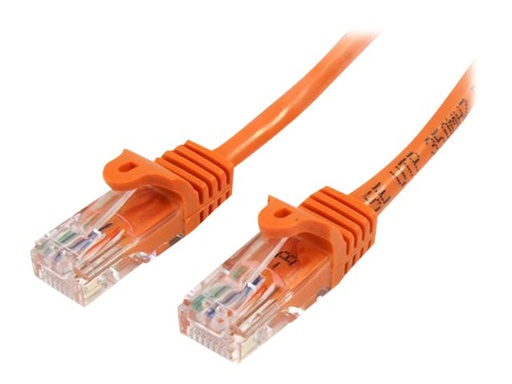 [45PAT1MOR] StarTech.com 1m Cat5e RJ45 UTP Netzwerkkabel Snagless - Cat 5e Patchkabel - Orange - Stecker / Stecker - Patch-Kabel - RJ-45 (M)