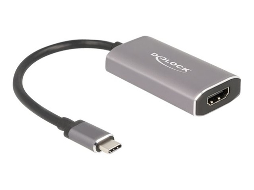 [62632] Delock Videoadapter - 24 pin USB-C männlich zu HDMI weiblich - 20 cm - Grau - unterstützt 8K 60 Hz (7680 x 4320)