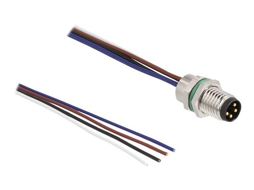 [80149] Delock Netzwerkkabel - 4-poliger M8 (M) zu