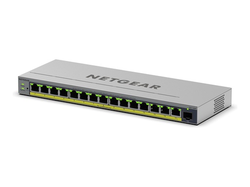[GS116EP-100EUS] Netgear Easy Smart GS116EP - Switch - L3 - Smart - 1 x 10/100/1000 + 15 x 10/100/1000 (PoE+)
