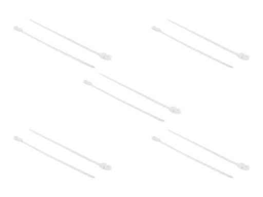 [18947] Delock Cable Tie with Fastening Eyelet - Kabelbinder - 30 cm - weiß (Packung mit 10)
