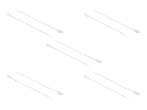 [18945] Delock Cable Tie with Fastening Eyelet - Kabelbinder - 20 cm - weiß (Packung mit 10)