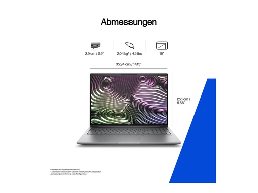 [B72VZET#ABD] HP ZBook X G1i Mobile Workstation - Intel Core Ultra 7 255H / 2 GHz - Win 11 Pro - Intel Graphics - 32 GB RAM - 1 TB SSD NVMe, TLC - 40.6 cm (16")