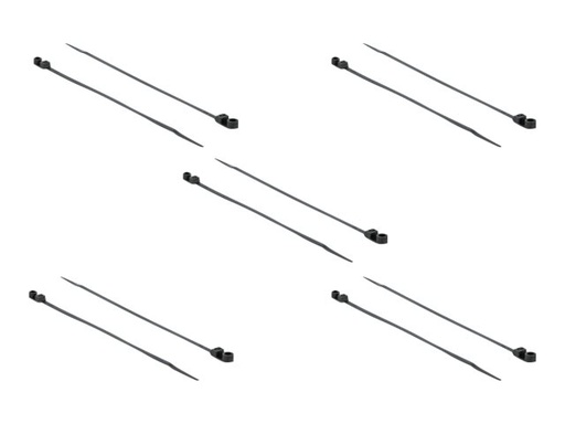 [18950] Delock Cable Tie with Fastening Eyelet - Kabelbinder - 20 cm - Schwarz (Packung mit 10)