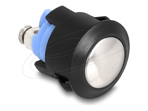[22044] Delock Drücktaster - installation 16 mm, 2 x screw terminal, actuator domed, plastic snap in assembly