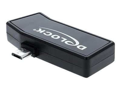 [91730] Delock Micro USB OTG Card Reader + 1 x USB port - Kartenleser (MMC, SD, microSD, SDHC, microSDHC, SDXC, microSDXC)
