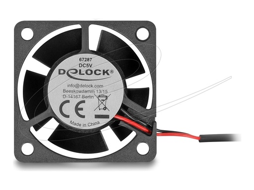 [67287] Delock Gehäuselüfter - axial - 40 mm - Schwarz