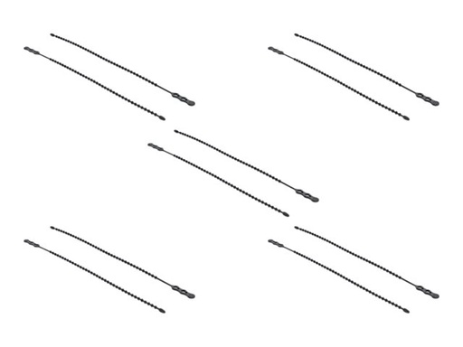 [18969] Delock Beaded - Kabelbinder - 61 cm - Schwarz (Packung mit 10)