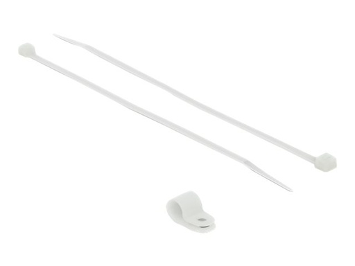 [18867] Delock Kabelbinder-Kit - 20 cm - weiß