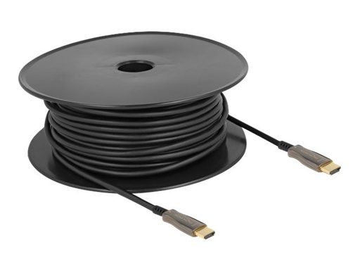 [84040] Delock HDMI-Kabel - HDMI männlich zu HDMI männlich - 30 m - Schwarz - Active Optical Cable (AOC)