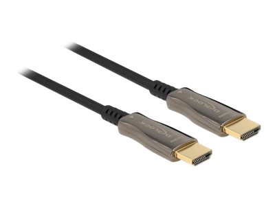 [84037] Delock HDMI-Kabel - HDMI männlich zu HDMI männlich - 15 m - Glasfaser - Schwarz - unterstützt 8K 60 Hz (7680 x 4320)