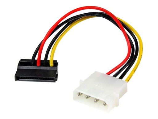 [SATAPOWADPL] StarTech.com 15cm 4-Pin Molex auf SATA Kabel links gewinkelt - Stecker/Buchse - Netzteil - SATA-Stromstecker (M)
