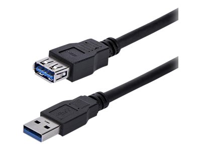 [USB3SEXT1MBK] StarTech.com 1m USB 3.0 Verlängerungskabel - USB 3 Typ A Kabel Verlängerung - Stecker/ Buchse - Schwarz - USB-Verlängerungskabel - USB Typ A (M)