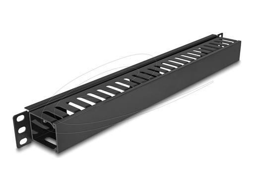 [81555] Delock Verlegetafel für Rack-Kabelmanagement - Schwarz - 1U - 48.3 cm (19")