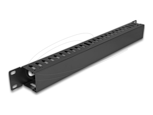 [81558] Delock Verlegetafel für Rack-Kabelmanagement - Schwarz - 1U - 48.3 cm (19")