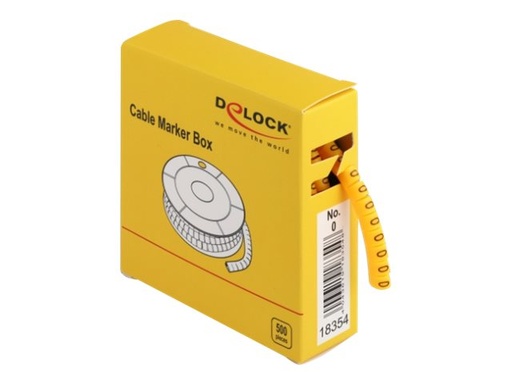 [18354] Delock Cable Marker Box, No. 0 - Leitungs- / Kabel-Marker (vorgedruckt)