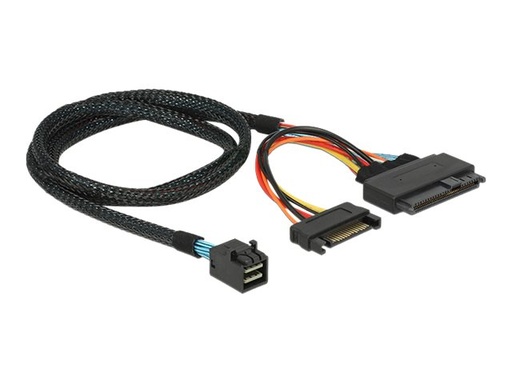 [84821] Delock Internes SAS-Kabel - SFF-8643 (M) zu SATA-Stromstecker, U.2 (SFF-8639)