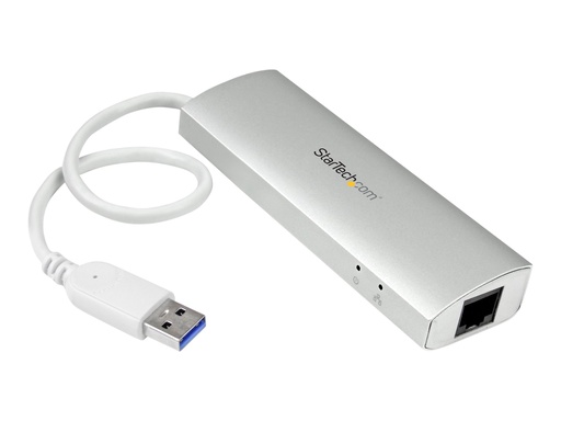 [ST3300G3UA] StarTech.com Startech 3 Port mobiler USB 3.0 Hub plus Gigabit