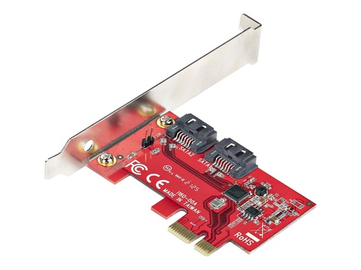 [2P6G-PCIE-SATA-CARD] StarTech.com PCIe SATA Controller Karte - 2 Port SATA 3 Erweiterungskarte/Kontroller - 6Gbit/s - Voll/Halb Profil Blende - PCI Express Festplatten/SSD kontroller/Adapter (2P6G-PCIE-SATA-CARD)