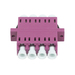 [S215691] Synergy 21 LWL-Kupplung LC-Buchse/LC-Buchse 50/125u Multimode OM4 erika-violett Quad PVC - Multimode-Faser