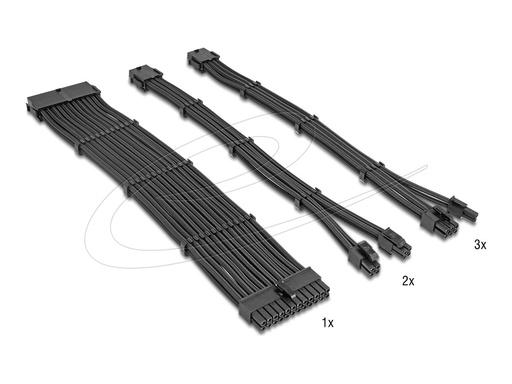 [84541] Delock Stromkabelkit - Schwarz