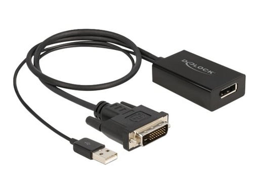 [63189] Delock Adapterkabel - DVI-D, USB (nur Strom) (M)