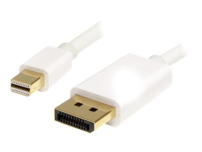 [MDP2DPMM2MW] StarTech.com 2m Mini DisplayPort 1.2 auf DisplayPort Adapterkabel - mDP zu DP 4k x 2k Kabel - St/St - Weiß - DisplayPort-Kabel - Mini DisplayPort (M)