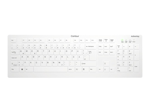 [AK-C8112-FUS-W/DE] Cherry Contour Active Key QuickClean AK-C8112 - Tastatur