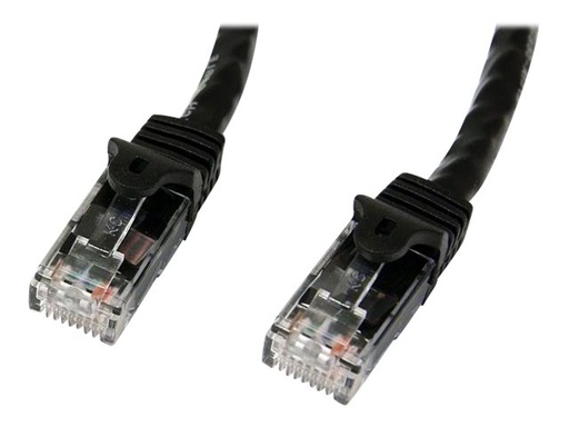 [N6PATC3MBK] StarTech.com 3m CAT6 Ethernet Cable, 10 Gigabit Snagless RJ45 650MHz 100W PoE Patch Cord, CAT 6 10GbE UTP Network Cable w/Strain Relief, Black, Wiring is UL Certified/TIA - Category 6 - 24AWG (N6PATC3MBK)