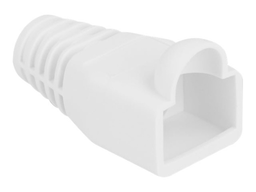 [86724] Delock Strain relief for RJ45 plug - Netzwerkkabel-Knickschutz - weiß (Packung mit 20)
