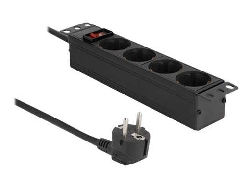 [66817] Delock Steckdosenleiste (Wandmontage) - AC 220-250 V - 3500 Watt - Eingabe, Eingang power CEE 7/7 - Ausgangsanschlüsse: 4 (4 x CEE 7/3)