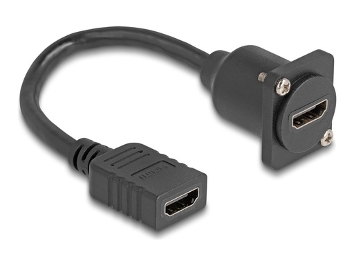 [87982] Delock D-Typ HDMI Kabel Buchse zu schwarz - Kabel - Digital/Display/Video