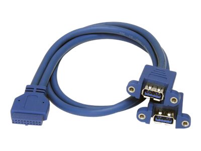 [USB3SPNLAFHD] StarTech.com 2 Port USB 3.0 Pinheader Kabel - USB A auf Mainboard Header Kabel - Bu/Bu - USB-Kabel intern auf extern - USB Typ A (W)