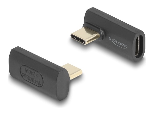 [60244] Delock USB-Adapter - 24 pin USB-C (M) links/rechts abgewinkelt zu 24 pin USB-C (W)